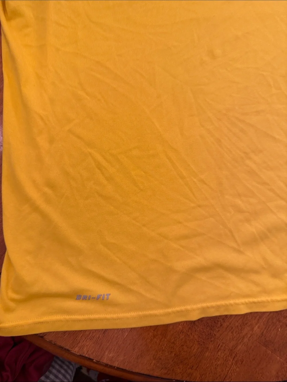 Nike Yellow Short Sleeve Performance Tee with Silver Swoosh xxl